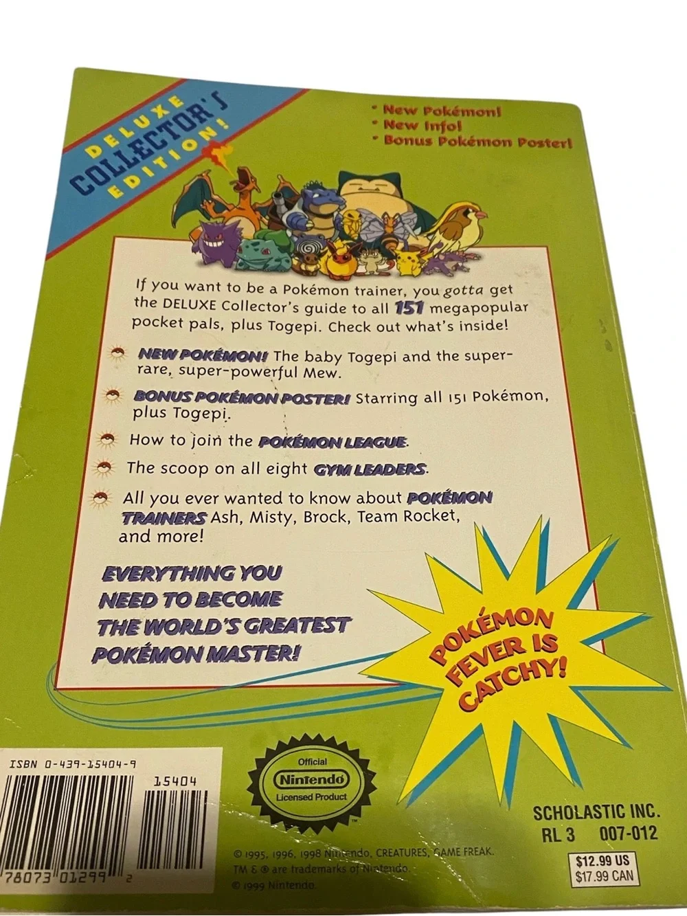 Official Pokemon Handbook by Maria S. Barbo 1999 Scholastic Paperback Collectors